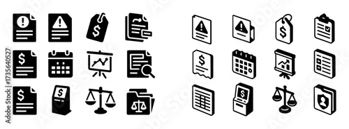 Isometric Penalty Icons Grid