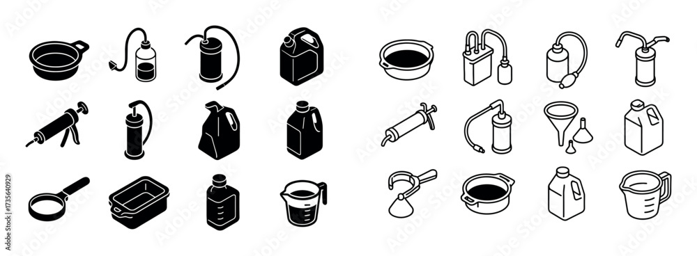 Obraz premium Isometric Auto Tool Icons