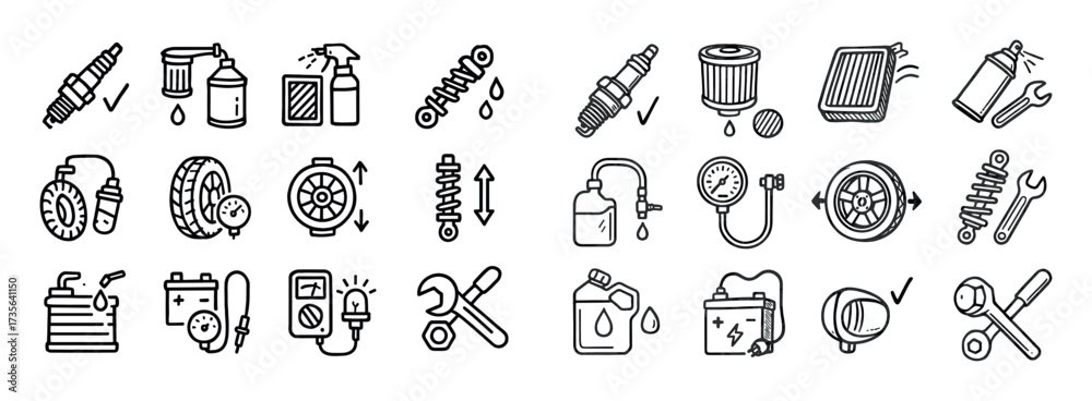Fototapeta premium ATV Maintenance Icons