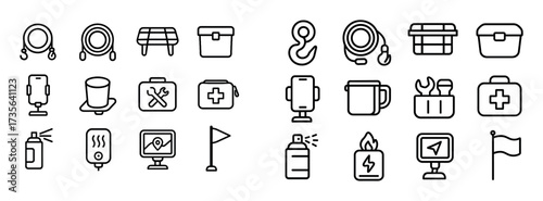 Minimalist ATV Gear Icons