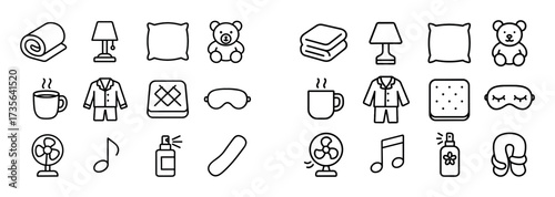 Minimalist Bedtime Icons
