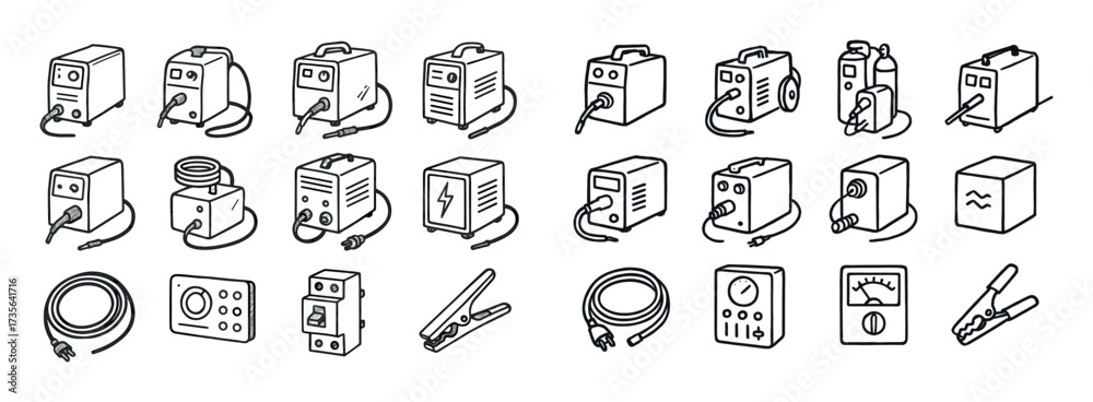 Fototapeta premium Welding Equipment Icons