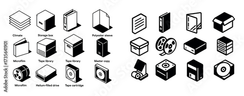 Archival Icons in Isometric