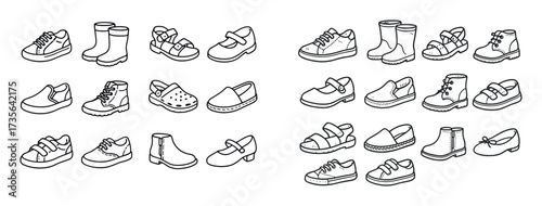 Kids Footwear Icons