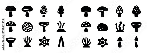 Forest Fungi Icons