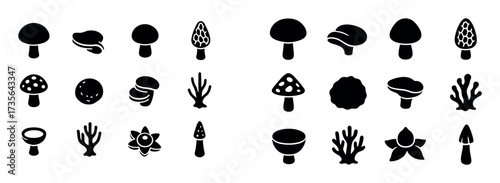 Forest Fungi Icons