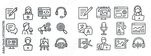 Freelancing Icons Grid