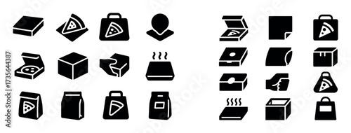 Pizza Packaging Icons