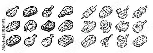 Marinated Meat Icons