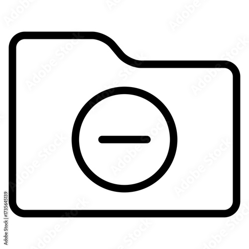 Folder outline icon. Remove
