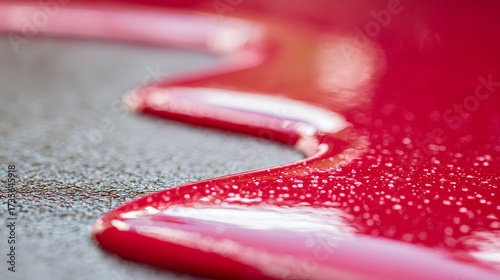 Red lacquer gloss waves, generation AI 