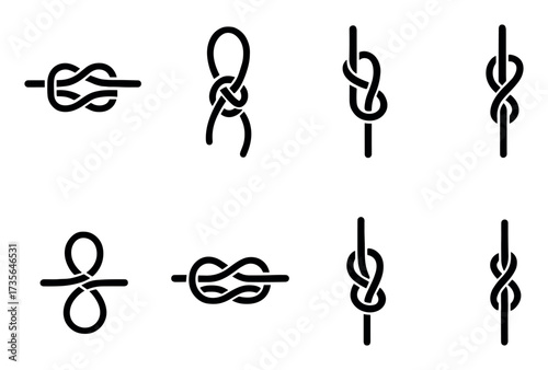 Minimalist Nautical Knot Icons