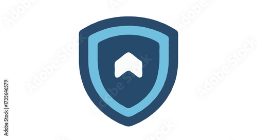 Free Download A flat vector illustration of a modern shield icon with layered flat shapes - GFXLoad