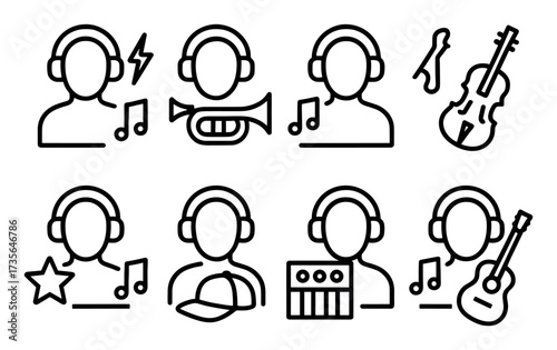 Minimalist Music Icons