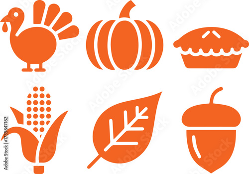 Festive thanksgiving illustration with autumn elements and celebratory text