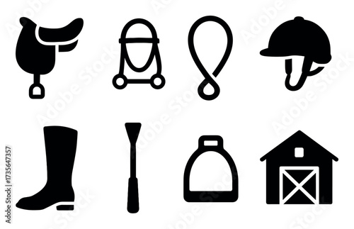 Equestrian Equipment Icons