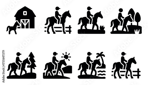 Horseback Riding Icons