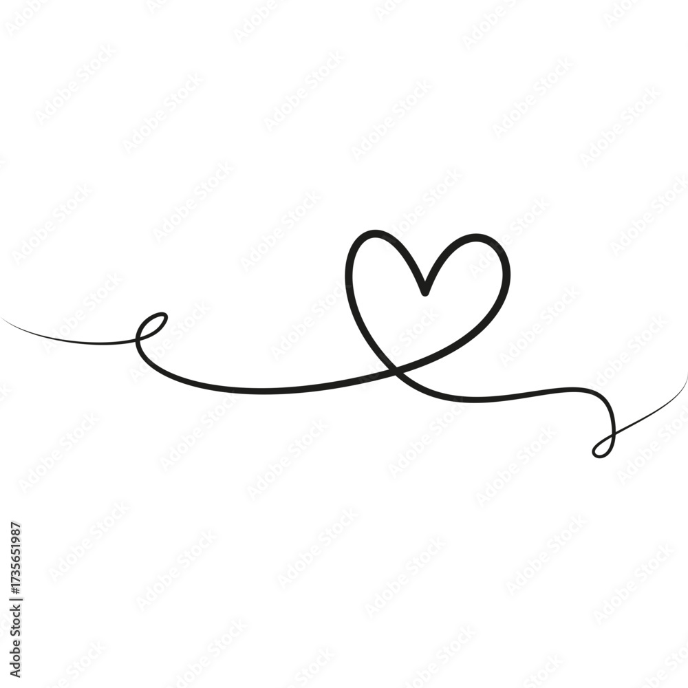 Fototapeta premium Love Line Vector