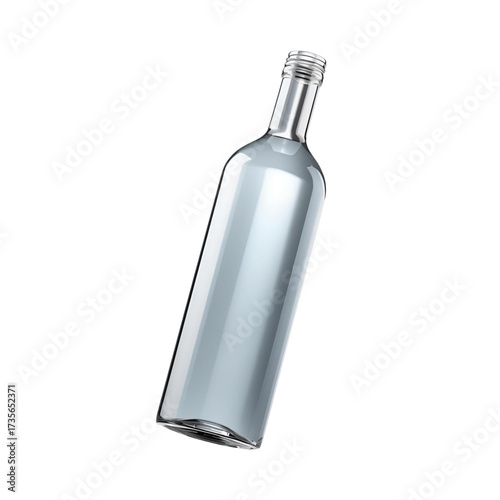 white wine bottle isolated