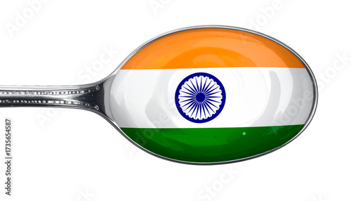 Artistic spoon displaying american flag home kitchen isolated on transparent background