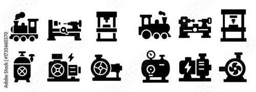 Industrial Machinery Icons