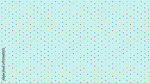 Vibrant pastel blue background adorned with a repeating pattern of tiny, multicolored dots.  Perfect for websites, presentations, or playful designs needing a cheerful, modern touch.