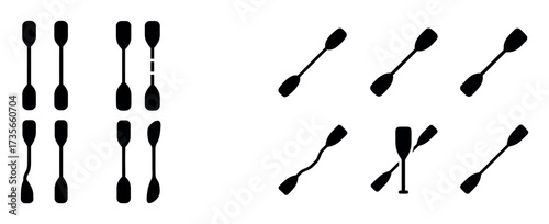 Kayak Paddles Icons