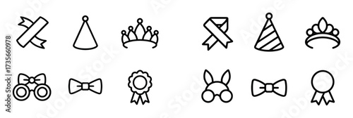 Birthday Line Icons