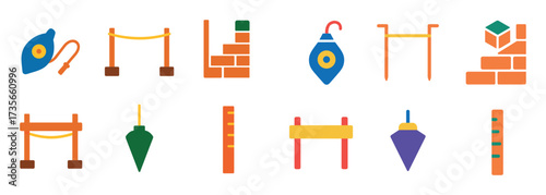 Colorful Masonry Icons
