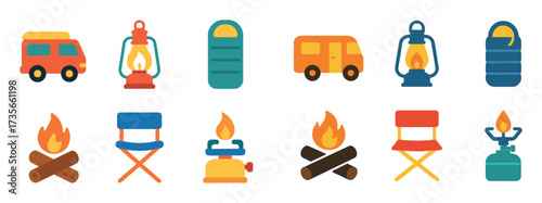 Camping Icons Set