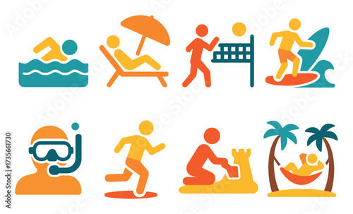 Beach Activity Icons