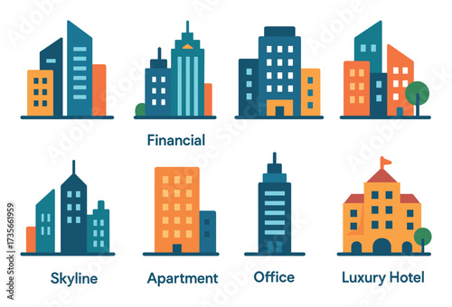 Skyscraper Icon Grid