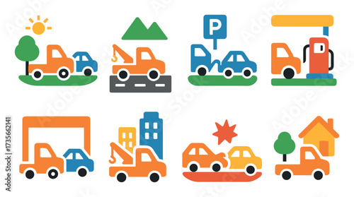 Tow Truck Icons