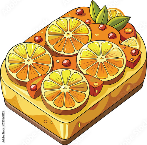 Christmas Fruitcake Traditions traditional cake with glazed fruit pattern design
