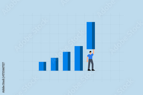 Growth or improvement, entrepreneur aids in raising bar chart to a higher level