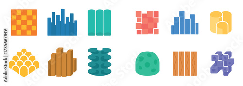 Colorful Acoustic Diffuser Icons