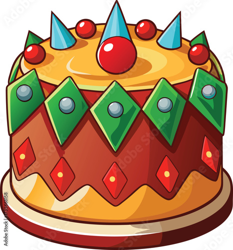 Christmas Fruitcake Traditions traditional dark cake with colorful fruit topping