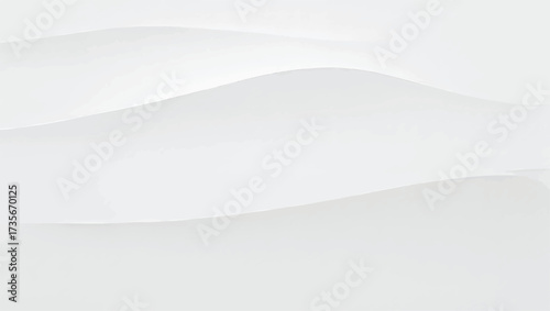 Minimalist White Wavy Surface with Soft Shadows background abstract