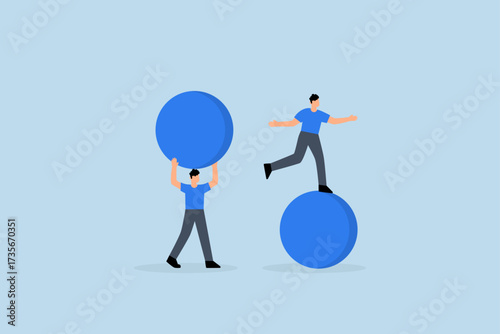 Work smarter not harder, entrepreneur sprints swiftly on globe with ease to succeed