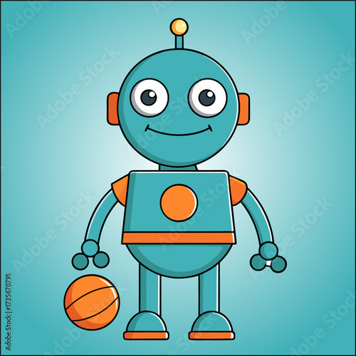 Illustration of robot vector graphic
