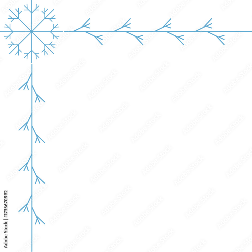 Obraz premium Christmas Snowflake Corner
