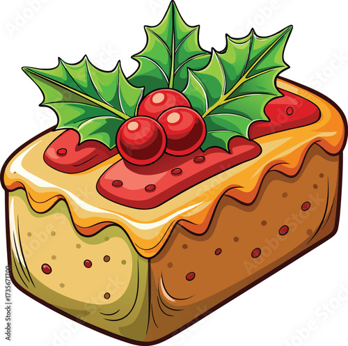 Christmas Fruitcake Traditions rich dark cake with glazed fruit pattern