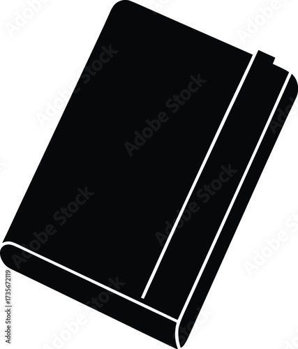 Notebook silhouette vector art illustration