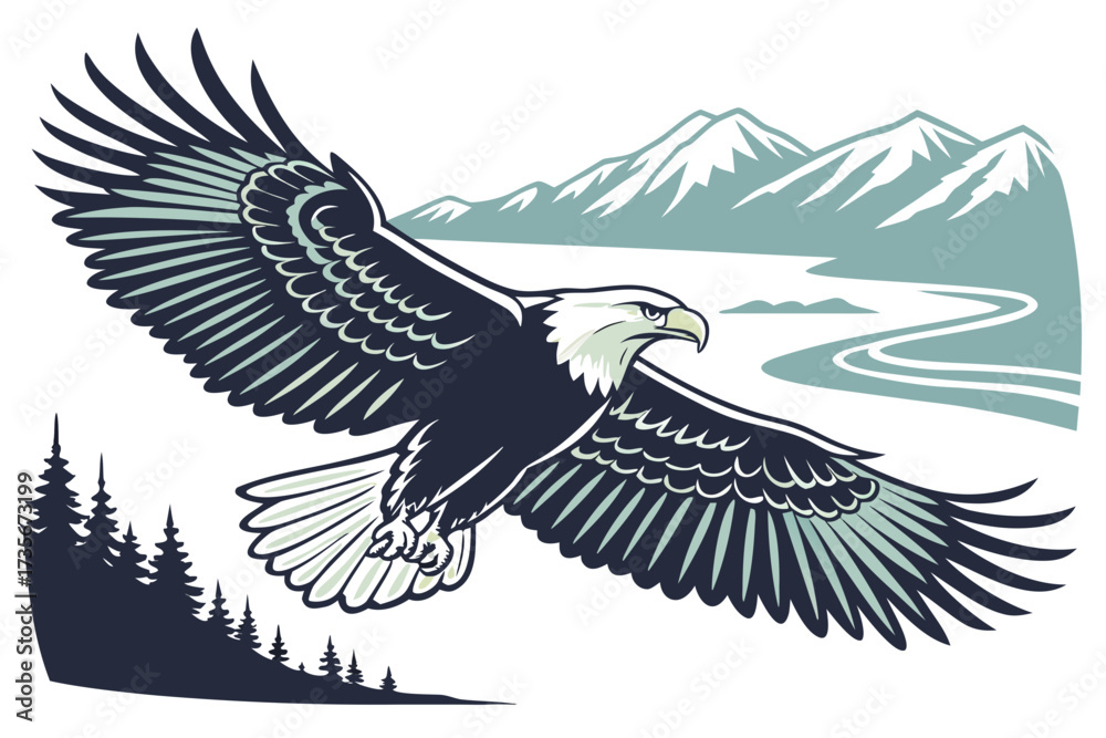 Obraz premium eagle in flight