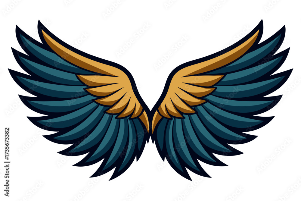 Obraz premium wings vector illustration