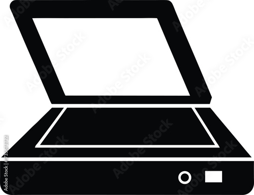 Scanner silhouette vector art illustration