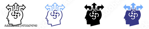 adhd  icon set multiple style