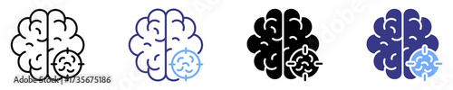hyper focus icon set multiple style
