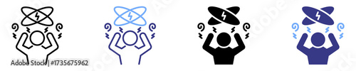 dizziness icon set multiple style