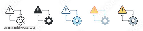 Risk Management Icon Set Multiple Style Collection